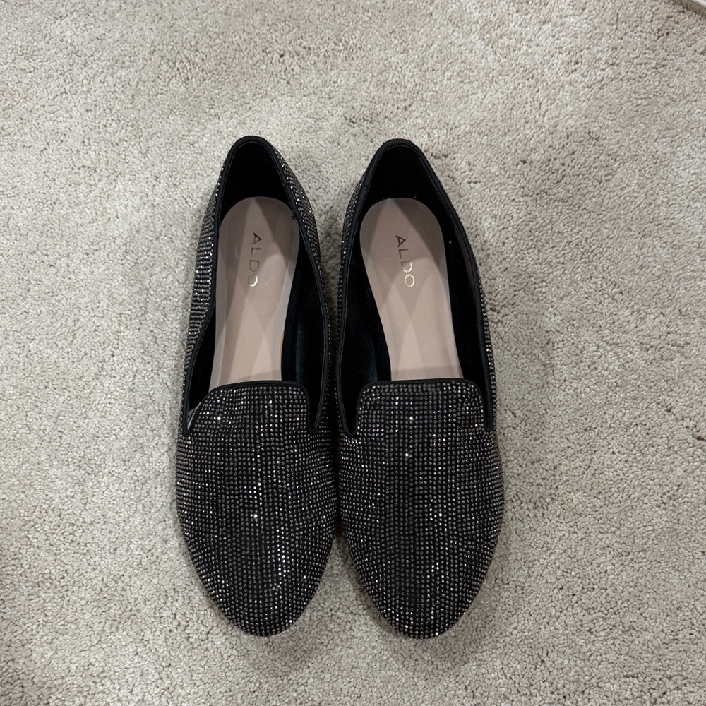 ALDO Sparkling Black Women's Loafers